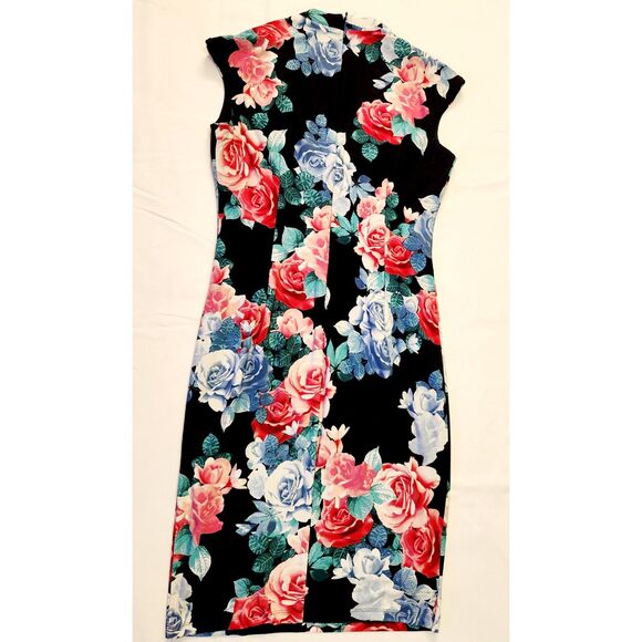 White House Black Market WHBM Short Sleeve Floral Dress Size 8 - Picture 7 of 7